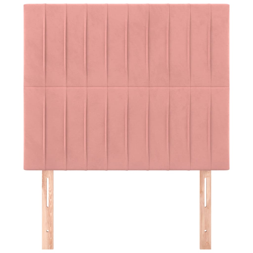 Têtes de lit 2 pcs Rose 90x5x78/88 cm Velours