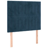 Têtes de lit 2 pcs Bleu foncé 100x5x78/88 cm Velours