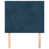 Têtes de lit 2 pcs Bleu foncé 100x5x78/88 cm Velours