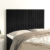 Têtes de lit 4 pcs Noir 72x5x78/88 cm Velours