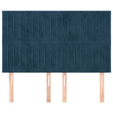 Têtes de lit 4 pcs Bleu foncé 72x5x78/88 cm Velours