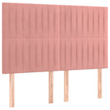 Têtes de lit 4 pcs Rose 72x5x78/88 cm Velours