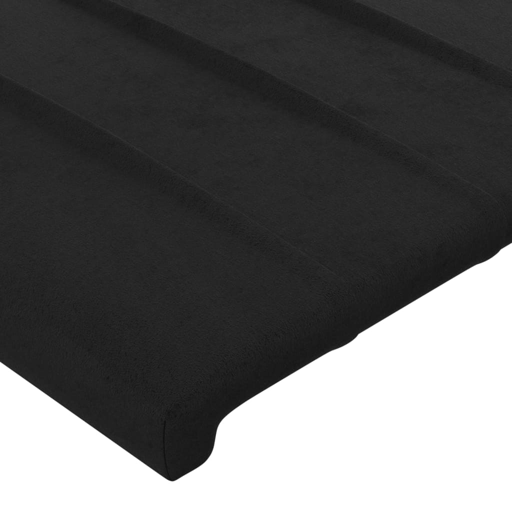 Têtes de lit 4 pcs Noir 100x5x78/88 cm Velours