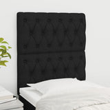 Têtes de lit 2 pcs Noir 80x7x78/88 cm Tissu