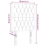 Têtes de lit 2 pcs Crème 80x7x78/88 cm Tissu