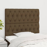 Têtes de lit 2 pcs Marron Foncé 100x7x78/88 cm Tissu