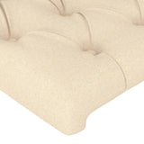 Têtes de lit 4 pcs Crème 72x7x78/88 cm Tissu