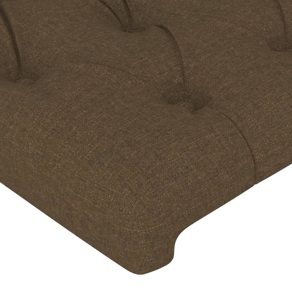 Têtes de lit 4 pcs Marron Foncé 80x7x78/88 cm Tissu