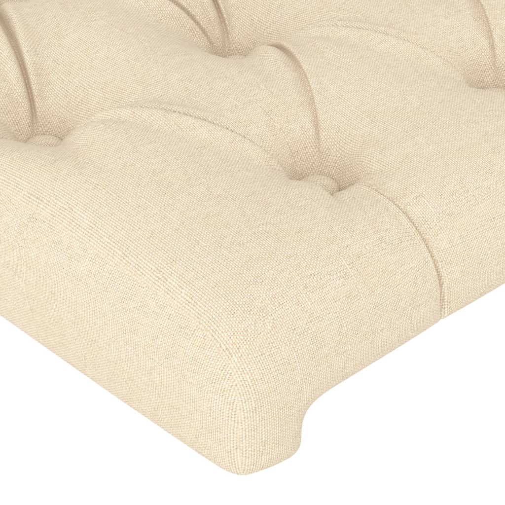 Têtes de lit 4 pcs Crème 100x7x78/88 cm Tissu