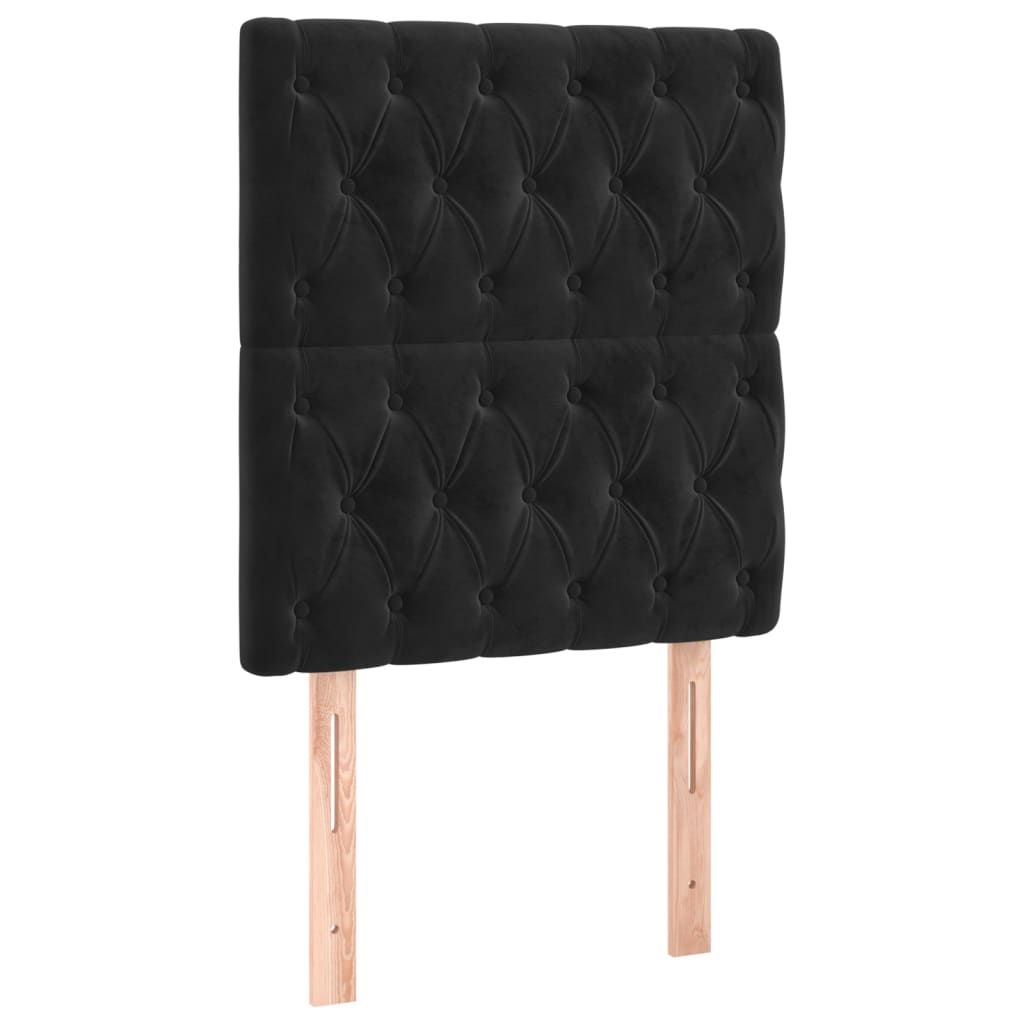 Têtes de lit 2 pcs Noir 80x7x78/88 cm Velours