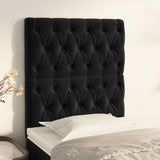 Têtes de lit 2 pcs Noir 80x7x78/88 cm Velours