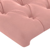 Têtes de lit 2 pcs Rose 90x7x78/88 cm Velours