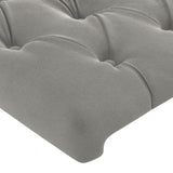 Têtes de lit 2 pcs Gris clair 100x7x78/88 cm Velours