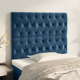 Têtes de lit 2 pcs Bleu foncé 100x7x78/88 cm Velours