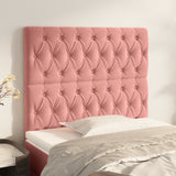 Têtes de lit 2 pcs Rose 100x7x78/88 cm Velours