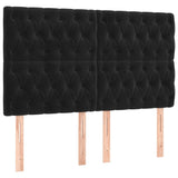 Têtes de lit 4 pcs Noir 72x7x78/88 cm Velours