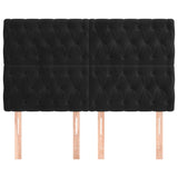 Têtes de lit 4 pcs Noir 72x7x78/88 cm Velours