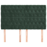 Têtes de lit 4 pcs Vert foncé 72x7x78/88 cm Velours