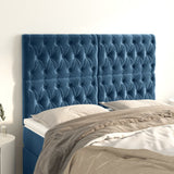 Têtes de lit 4 pcs Bleu foncé 72x7x78/88 cm Velours