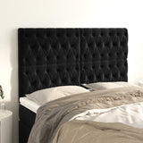 Têtes de lit 4 pcs Noir 80x7x78/88 cm Velours