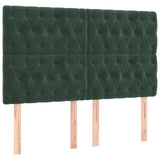 Têtes de lit 4 pcs Vert foncé 80x7x78/88 cm Velours