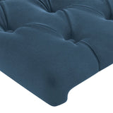 Têtes de lit 4 pcs Bleu foncé 80x7x78/88 cm Velours