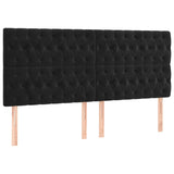 Têtes de lit 4 pcs Noir 90x7x78/88 cm Velours