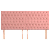 Têtes de lit 4 pcs Rose 90x7x78/88 cm Velours