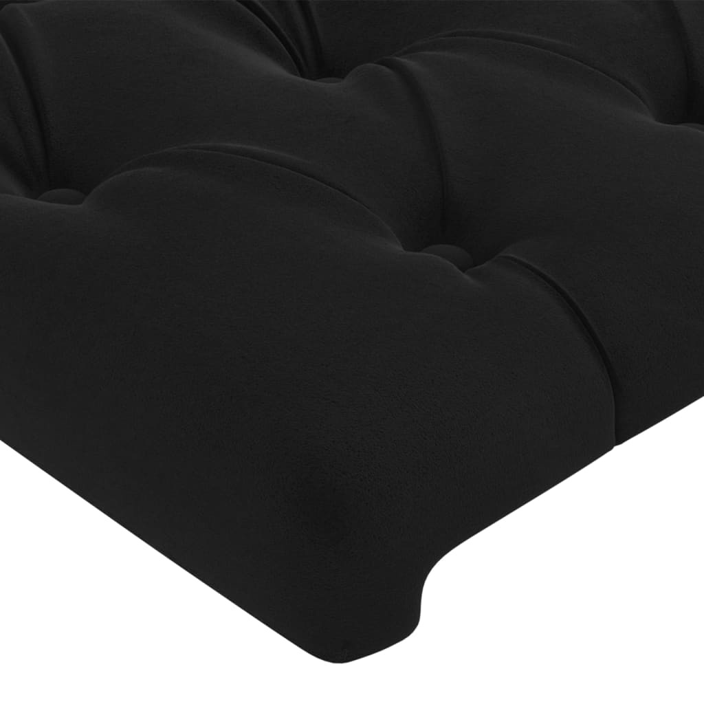 Têtes de lit 4 pcs Noir 100x7x78/88 cm Velours