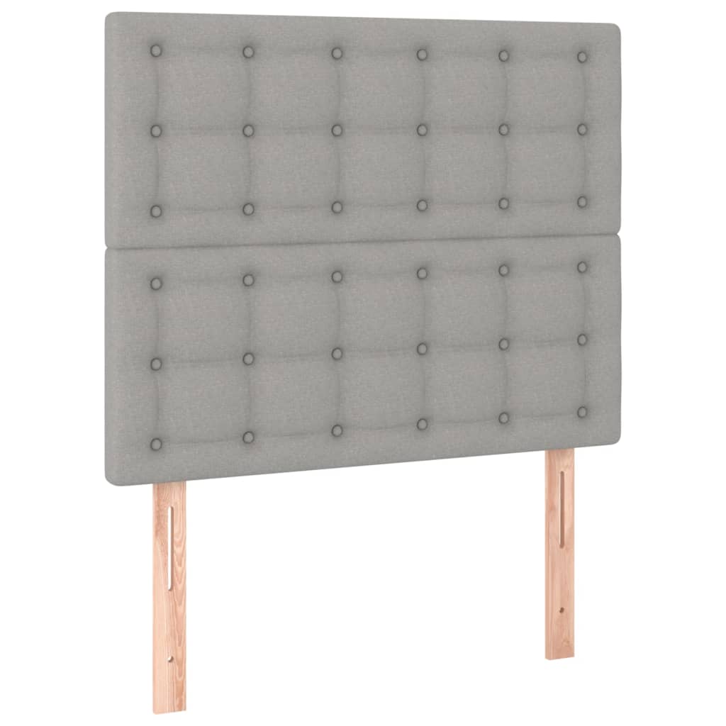 Têtes de lit 2 pcs Gris clair 80x5x78/88 cm Tissu