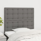 Têtes de lit 2 pcs Gris foncé 80x5x78/88 cm Tissu