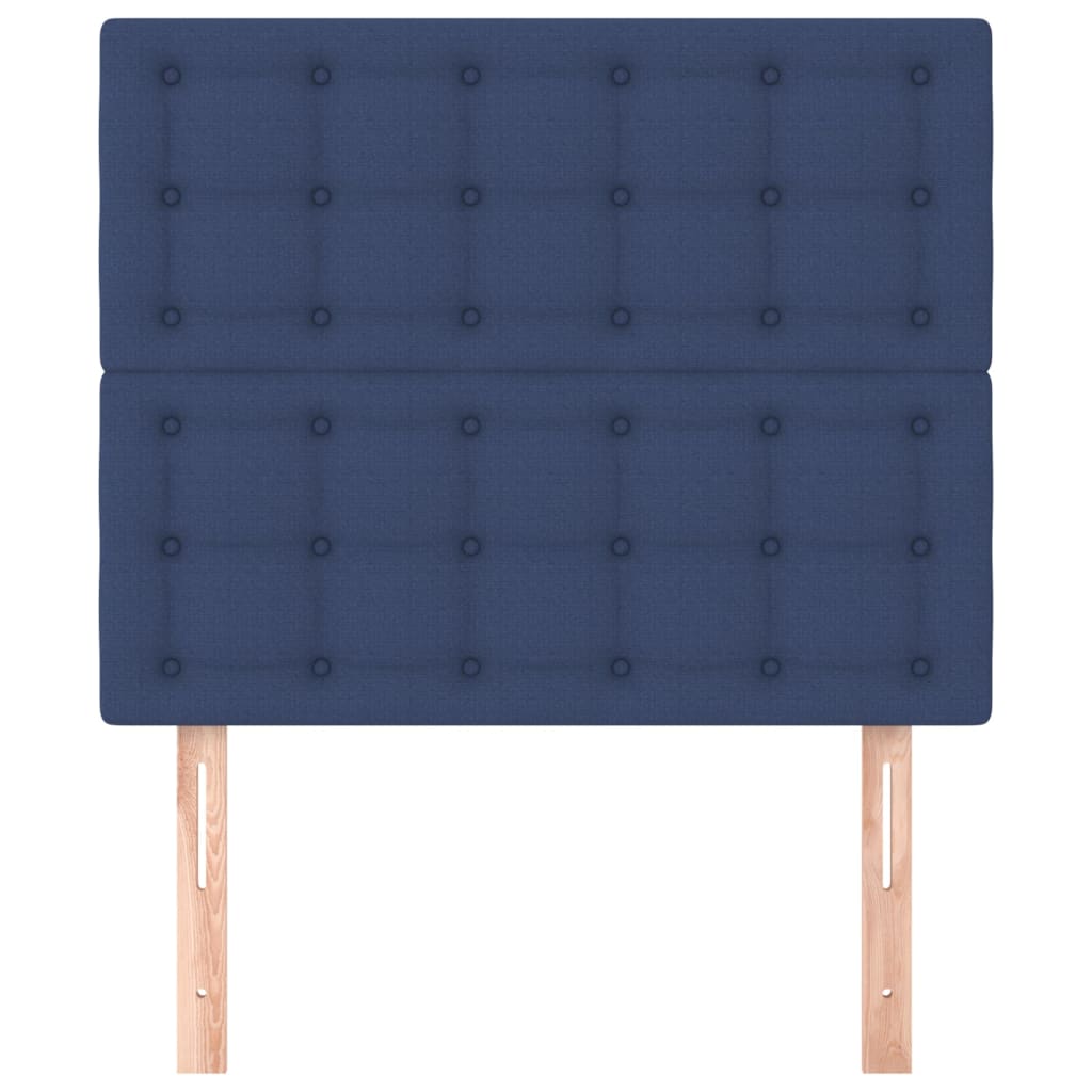 Têtes de lit 2 pcs Bleu 80x5x78/88 cm Tissu