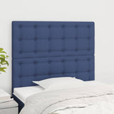 Têtes de lit 2 pcs Bleu 90x5x78/88 cm Tissu