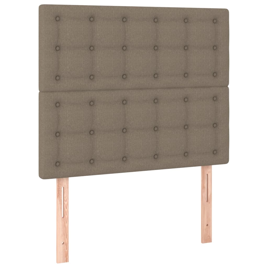 Têtes de lit 2 pcs Taupe 100x5x78/88 cm Tissu