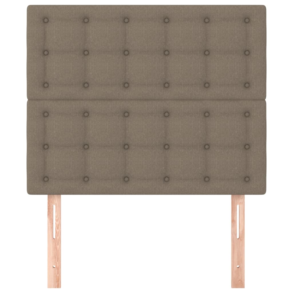 Têtes de lit 2 pcs Taupe 100x5x78/88 cm Tissu