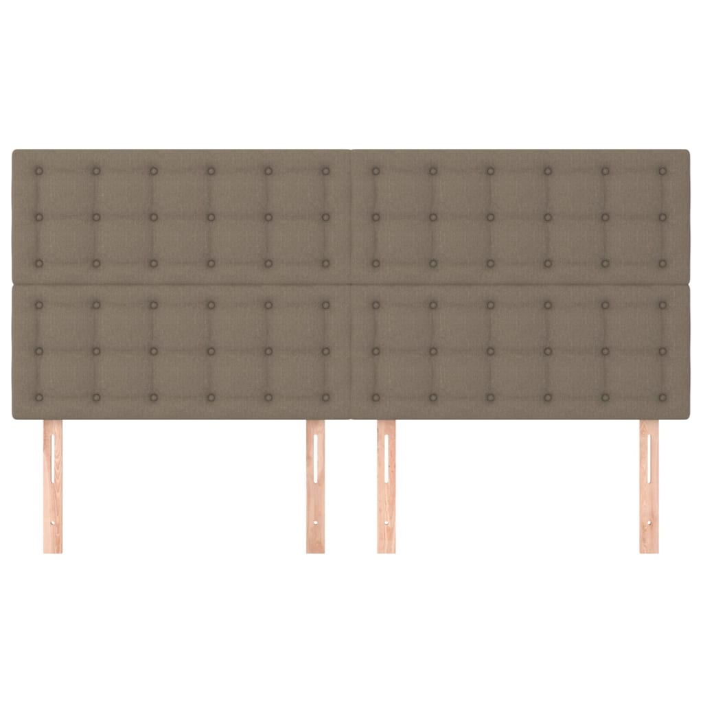 Têtes de lit 4 pcs Taupe 80x5x78/88 cm Tissu