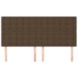 Têtes de lit 4 pcs Marron Foncé 90x5x78/88 cm Tissu