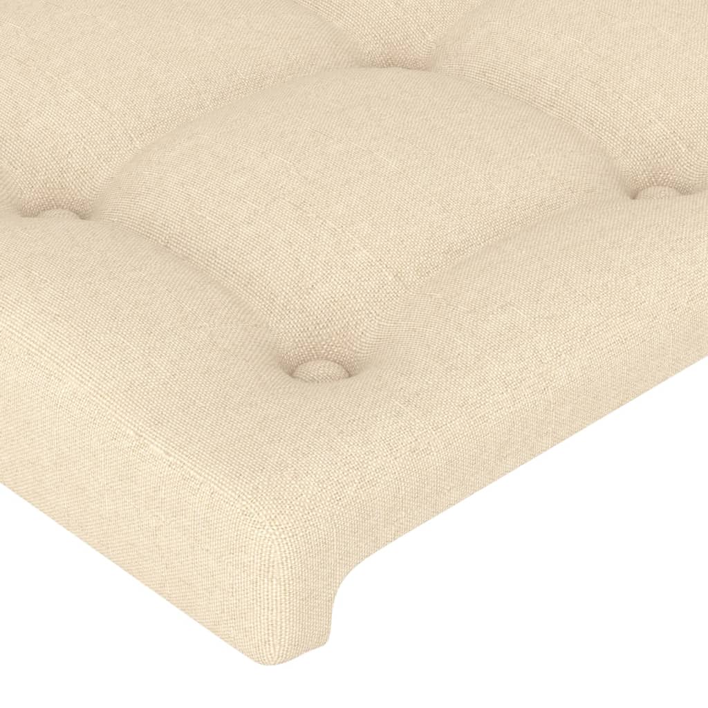 Têtes de lit 4 pcs Crème 100x5x78/88 cm Tissu