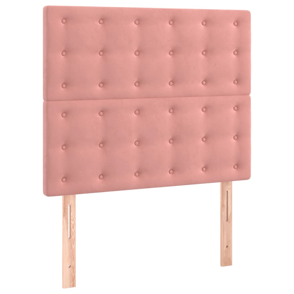 Têtes de lit 2 pcs Rose 80x5x78/88 cm Velours