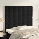 Têtes de lit 2 pcs Noir 90x5x78/88 cm Velours