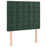 Têtes de lit 2 pcs Vert foncé 90x5x78/88 cm Velours