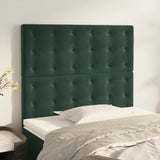 Têtes de lit 2 pcs Vert foncé 90x5x78/88 cm Velours