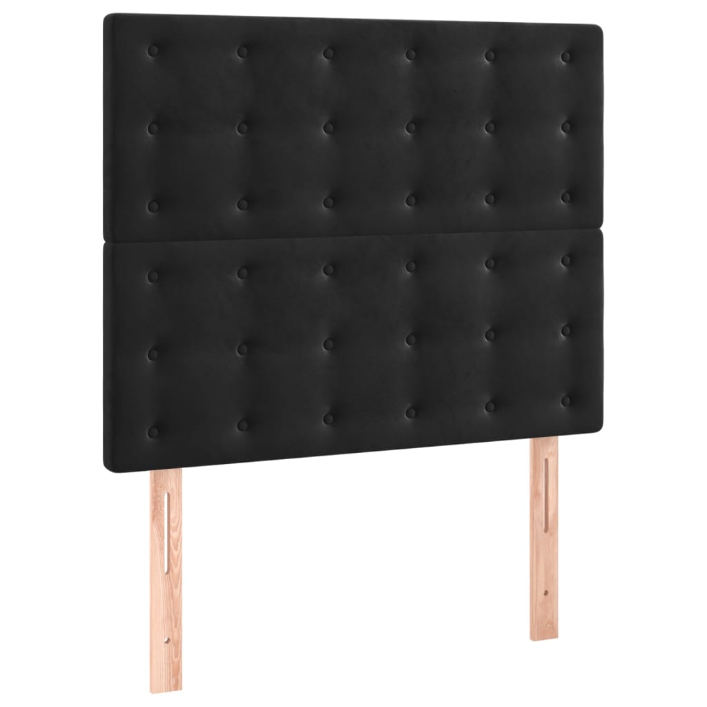 Têtes de lit 2 pcs Noir 100x5x78/88 cm Velours