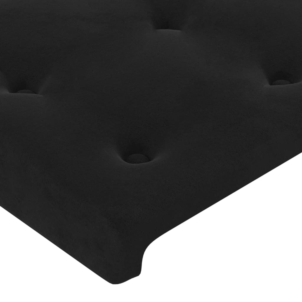 Têtes de lit 2 pcs Noir 100x5x78/88 cm Velours