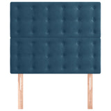 Têtes de lit 2 pcs Bleu foncé 100x5x78/88 cm Velours