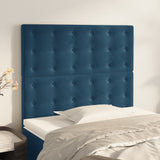 Têtes de lit 2 pcs Bleu foncé 100x5x78/88 cm Velours