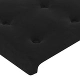 Têtes de lit 4 pcs Noir 72x5x78/88 cm Velours