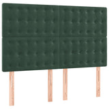 Têtes de lit 4 pcs Vert foncé 72x5x78/88 cm Velours