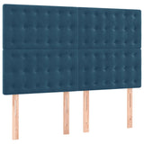 Têtes de lit 4 pcs Bleu foncé 72x5x78/88 cm Velours