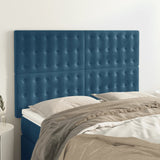 Têtes de lit 4 pcs Bleu foncé 72x5x78/88 cm Velours